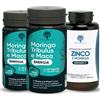 RedMoringa Trattamento BOOST T Uomo - T-Booster Potente con Tribulus Terrestris 90% Saponine + Maca Peruviana + Moringa BIO + Zinco 300 Compresse | Forza, Massa e Vigore | RedMoringa