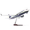 QIYUMOKE 1/85 737 in metallo pressofuso per modello di aereo Ryanair per adulti con cavalletto (45,7 cm di lunghezza), decorazione per scrivania, regalo per gli appassionati di aviazione.