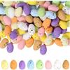 Eymobad 50 pezzi Uova di Pasqua decorative - Uova di Pasqua colorate in schiuma con pois per fai da te, mini uova di Pasqua come decorazione pasquale, decorazione da tavolo e riempimento per cesto pasquale