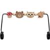 Kinhzrude Giocattolo per buttafuori, Compatibile con BabyBjorn Bouncer Balance Soft & Bliss, Barra Giocattolo Girevole in Legno per Bambini, Giocattolo per Lo Sviluppo sensoriale (Animali)