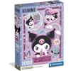 Clementoni Puzzle 1000 Pezzi per Adulti e Ragazzi, Illustrazione con Tema Kuromi Hello Kitty and Friends, Idea Regalo, Made in Italy, 50x70 cm, Poster Incluso, 37120