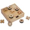 Ajuny Tic Tac Toe Giochi da Tavolo per Bambini e Adulti con Scatola Immagazzinaggio Caffè in Stile in Legno Decorazione per Scrivania Salotto Gioco da Viaggio per Serata in Famiglia Regali 5.5 Pollici
