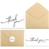 Auxcards Confezione da 30 biglietti di ringraziamento con buste, 10,2 x 15,2 cm, dall'aspetto professionale, adatti per affari, baby shower, matrimoni, piccole imprese, laurea, addio al nubilato, funerali