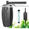 PYPABL 600L/H Filtro Acquario Lampada UV con Timer, Pompa Filtro Interno Acquario Regolabile 8W, Filtro Interno Sommergibile per Vasca Pesci e Tartarughe 30-180L, con Cotone Carbone Attivo