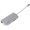 LMP USB-C mini Dock 8-port with HDMI, 3x USB 3.0, Ethernet, SD/MicroSD, USB-C charging, Silver
