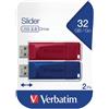 Verbatim Guida USB 2.0 Store 'N' Go 2 x 32GB (Rosso / Blu)