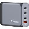 Verbatim GaN Charger 100W - 2x USB-C PD 100W, 1x USB-C PD 65W, 1x USB-A QC 3.0