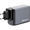 Verbatim 200W 4-Port GaN Wall Charger 2 x USB-C® PD 100W / 1 x USB-C® PD 65W / 1 x USB QC 3.0 (EU/UK