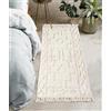 JaeMoose Tappeto boho per corridoio, in cotone, lavabile, con nappe, tessuto a mano, per corridoio, camera da letto, bagno (beige, 60 x 130 cm)