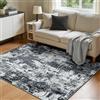 INOVADAY 120x180 cm Tappeto Lavabile in Lavatrice Tappeti Moderno Astratto Nero/Grigio