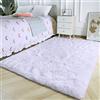 MARATIP Tappeto Peloso Soggiorno Tappeti per Grandi Dimensioni Salotto Moderno cameretta Bimba tappeti,Tappeto morbido e soffice per la camera da letto(bianco puro,160 x 230 cm)