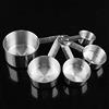 Hominas Cucchiaio in Acciaio Inox Set Di 5 Misurini, Cups Misurini Grammi Cucchiaio Dosatore Cucina per Ingredienti Liquidi e Misurazione a Secco, 30/60/80/125/250 Ml