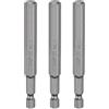 QUARKZMAN 3pz H8,0 Chiavi a Brugola per Punte da Trapano 8mm Punte Metriche Piane 1/4 Attacco Esagonale 80mm (3,15) Punta Cacciavite Esagonali Magnetico Lungo Industriale per Viti