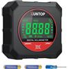 XUNTOP Digital Level Box 4x90° Inclinometro Elettronico Touch con Alta Precisione ±0.2°, Misuratore Angolo Digitale con Display LCD, Funzione Hold e ZERO per Falegnameria, Edilizia e Meccanica