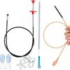 LauCentral Spirale di disobbistruzione, set di 5 spirali pulitore di scarichi per pulizia tubazioni, strumento anti-tappi per capelli a spirale per lavabi, lavelli, box doccia e servizi igienici.