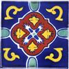 Tumia LAC Piastrelle Ceramica Messicane Talavera - Domingo Artigianali Piastrelle Cucina, Bagno, Sottopentola e Fai-da-Te, Decorativo stile Mediterraneo - Pacco da 10