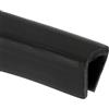 PATIKIL 10mm 4M Bordo In Gomma Con Orlo, Protezione Flessibile A Canale U Per Bordi Affilati Di Lamiere Porte Auto Sportelli Angoli Tavolo, Nero