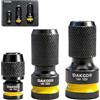 DAKCOS Set di 3 Adattatori per Cacciavite a Bussola, Attacco Quadrato 1/4 per Aste Esagonali 1/4, 3/8, 1/2, CR-MO