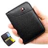 TRISJEM Portafoglio portatile super sottile morbido Portafoglio in pelle PU Mini porta carte di credito Porta carte Porta carte Portafoglio da uomo Portafogli corti piccoli e sottili