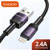Toocki Cavo USB per iPhone 14 13 12 Pro Max X XS XR 8 7 Plus iPad Caricatore di ricarica rapida Cavo IP in alluminio per cavo dati iPhone