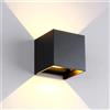 EE IP65 Lampada da parete a LED Sconce per esterni Balcone Portico Luce Giardino Cortile Corridoio Decor Illuminazione Lampada da comodino per interni Alluminio AC110V 220V