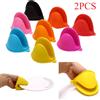 NONE 2 pezzi addensare guanti da forno in silicone da forno guanto da forno a microonde isolamento termico antiscivolo ciotola pentola clip guanti da cucina