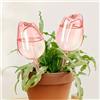 NONE Sfere per irrigazione di piante tulipano rosa, adatte per piante da interno ed esterno, gocciolatori automatici di piante e irrigazione automatica