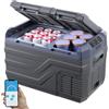 Succebuy Frigorifero per auto Congelatore portatile a doppia zona Frigorifero per auto Frigorifero Gamma regolabile 12/24 V CC e un compressore congelatore