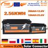 PowMr Batteria LiFePO4 25.6V 100Ah 2560Wh Ciclo Profondo Litio Ferro Fosfato BMS Integrato 6000 Cicli 100A Max Corrente Carica/Scarica per Accumulo Solare RV Barca Sistema Isolato Sostituzione