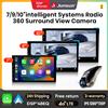 Junsun Autoradio Junsun Qualcomm 8-Core con Telecamera a 360°, Schermo Touch IPS da 7/9/10 Pollici, CarPlay Wireless, Android Auto, Lettore Multimediale Intelligente 2 Din, GPS, BT, 4G, WIFI, FM, AM, DSP,