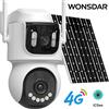 WONSDAR 4G Batteria per telecamera solare Wireless esterna 24/7 Registrazione Telecamera IP PTZ Monitoraggio automatico Video sorveglianza di sicurezza iCSee