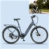 varstrom Bicicletta elettrica da 28 pollici per il pendolarismo quotidiano, autonomia km, 250 W, batteria 36 V 13 Ah, velocità 25 km/h, 7 velocità, freni a disco, bici elettrica