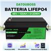 DATOUBOSS Batteria DATOUBOSS 48V 100Ah al Litio Ferro Fosfato (LiFePO4) 5120Wh a Scarica Profonda per Inverter Solare, Sistema HESS