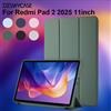DZSWYCASE Custodia in Silicone per Xiaomi Redmi Pad 2 11 Pollici 2025, Cover Protettiva Ultra Sottile in Pelle PU con Supporto Pieghevole, Funzione Auto Sleep/Wake