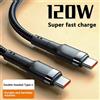 NONE Cavo di ricarica rapida da 120W, cavo USB C a USB Type C di alta qualità con ricarica rapida PD per iPhone Xiaomi 17 Plus Pro Max Samsung S24