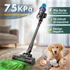 Omeser Aspirapolvere Senza Fili OMESER 75000Pa con Motore Brushless Anti-Groviglio, 50 Minuti di Autonomia, Aspirapolvere Portatile per Casa, Peli di Animali e Tappeti