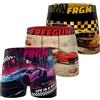 Freegun Boxer da Uomo Japanime, Pantaloni da Uomo Traspiranti e Ultra Morbidi (Set di 3), Arancione A93, L