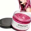 HTRUIYATY Cera per Capelli di Colore Rosso, Modellamento Temporaneo di Una Volta Tinture per Capelli Naturali di Colore, Crema Acconciatura Temporanea, Cera Styling per Party, Cosplay, Party (Rosso)