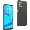 REY Cover in Gel TPU Nera per Oppo A52 - A72 - A92, Ultra Sottile 0,33 mm, Morbido Flessibile, Custodia Silicone