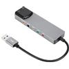 Lazmin112 Scheda Audio Surround Usb 7.1, Uscita 5.1 e Doppio Canale, Supporto 32/44/48 Khz, Plug And Play, Musica Ad Alta Risoluzione, Scheda Audio Stereo Esterna, Per Laptop, Pc