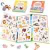 Wdmiya Puzzle Magnetico per Bambini 3 Anni, Libro Puzzle Magnetico 2 Set a Tema Fattoria e Animali, Giochi da Viaggio per Aerei e Automobili, Giocattoli educativi per Bambini, Regalo di Natalizio