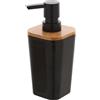 Feridras Dispenser dosasapone nero effetto legno | Bamboo