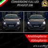 ELM CONVERSIONE FARI FULL LED PEUGEOT 208 6000K LED CANBUS ALTA LUMINOSITA NO AVARIA