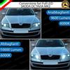 ELM CONVERSIONE FARI FULL LED SKODA OCTAVIA MK2 6000K BIANCO LED CANBUS H7 + H1