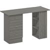 HOMCOM Scrivania Moderna con 3 Cassetti e 3 Ripiani per Camera e Ufficio, in Legno, 120x49x72 cm, Grigio | Aosom Italy