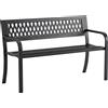 Outsunny Panchina da Esterno per Giardino, 2 Posti, Panchina da Patio Nero | Aosom Italy