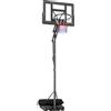 SPORTNOW Canestro Basket Canestro da Basket Regolabile 235-305cm Infrangibile Nero | Aosom Italy