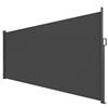 Outsunny Tenda Laterale Retrattile Impermeabile e UV 50+, in Alluminio, Acciaio e Poliestere, 420x185 cm, Grigio Scuro | Aosom Italy