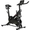SPORTNOW Cyclette Magnetica Regolabile con Display LCD e Supporto per Tablet, in Acciaio e ABS, 103x49x98-112 cm, Nero | Aosom Italy