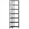 HOMCOM Libreria ad Angolo a 7 Ripiani, Scaffale Industriale, Effetto Legno Nero | Aosom Italy